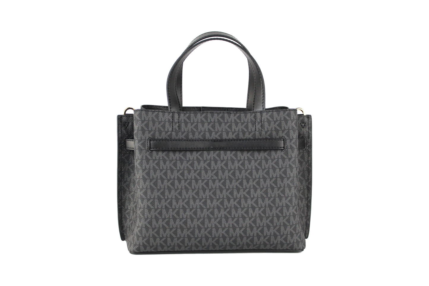 Michael Kors Emilia Petit sac à main en PVC Signature noir