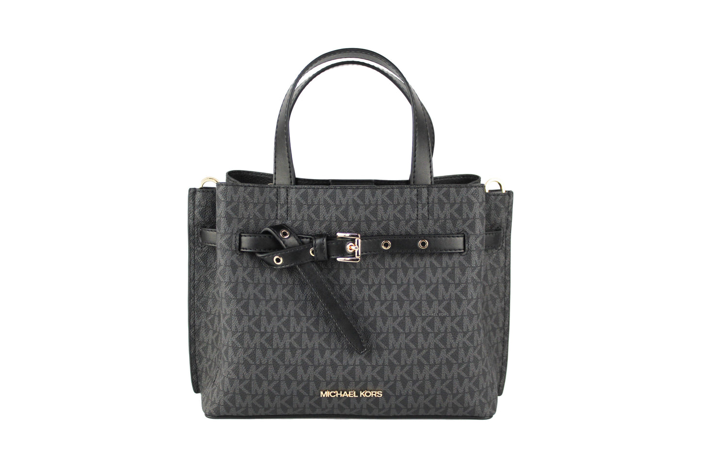 Michael Kors Emilia Small Black Signature PVC Satchel Umhängetasche