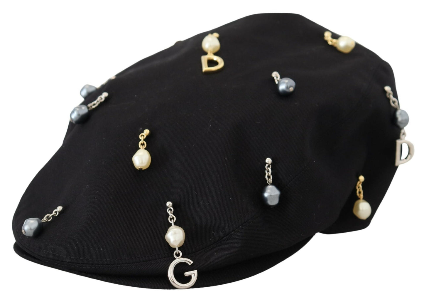 Dolce &amp; Gabbana Chapeau Gavroche Embelli En Coton Noir Pour Homme