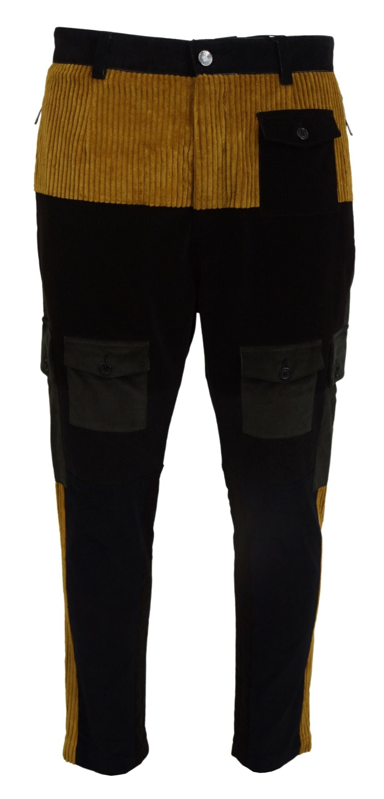 Dolce &amp; Gabbana Pantalon Homme En Coton Jaune Noir