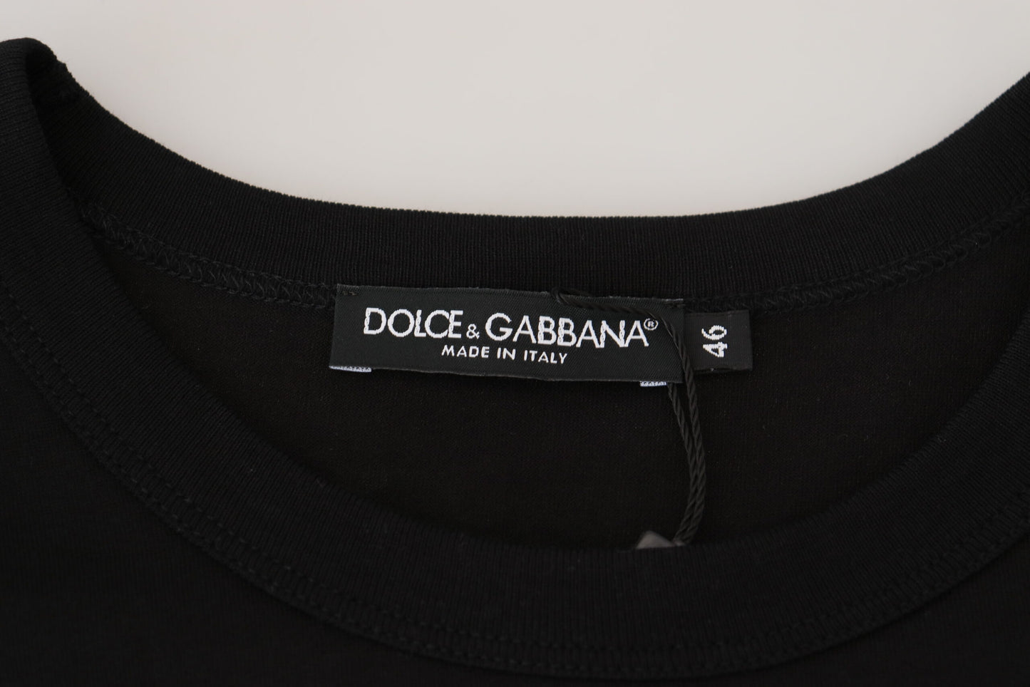 Dolce &amp; Gabbana T-shirt à manches courtes en coton noir Sneak Peek