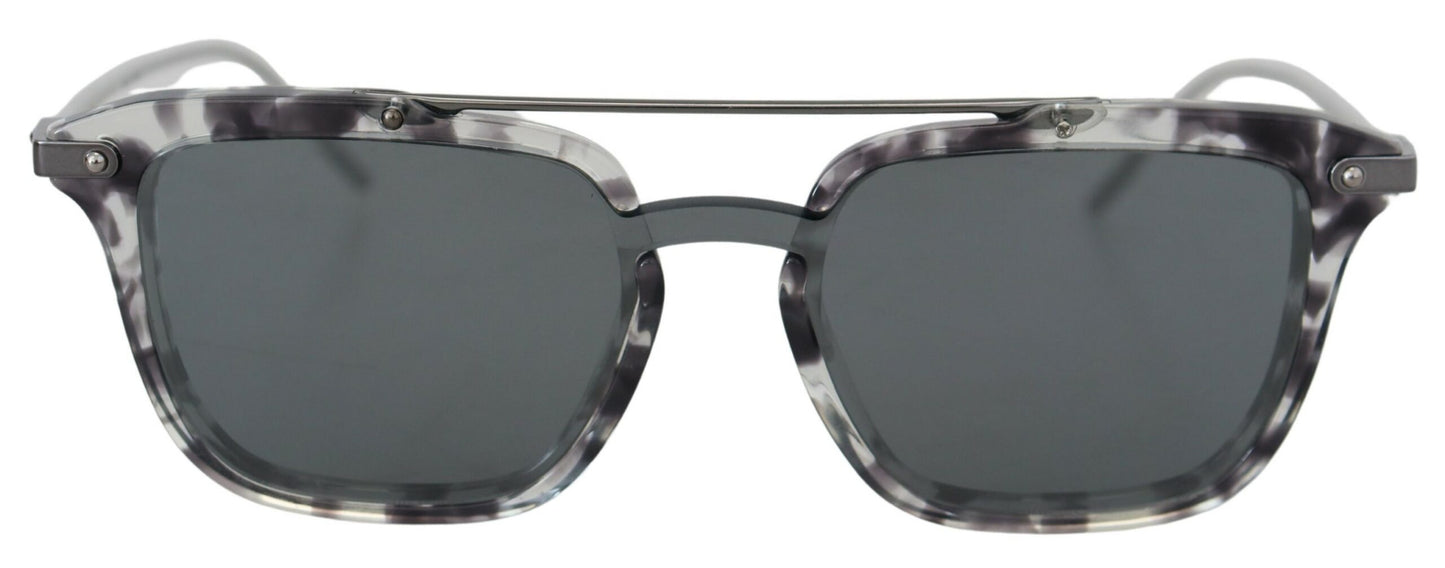 Dolce &amp; Gabbana Lunettes de soleil grises DG4327-B à monture grise et verres gris en métal