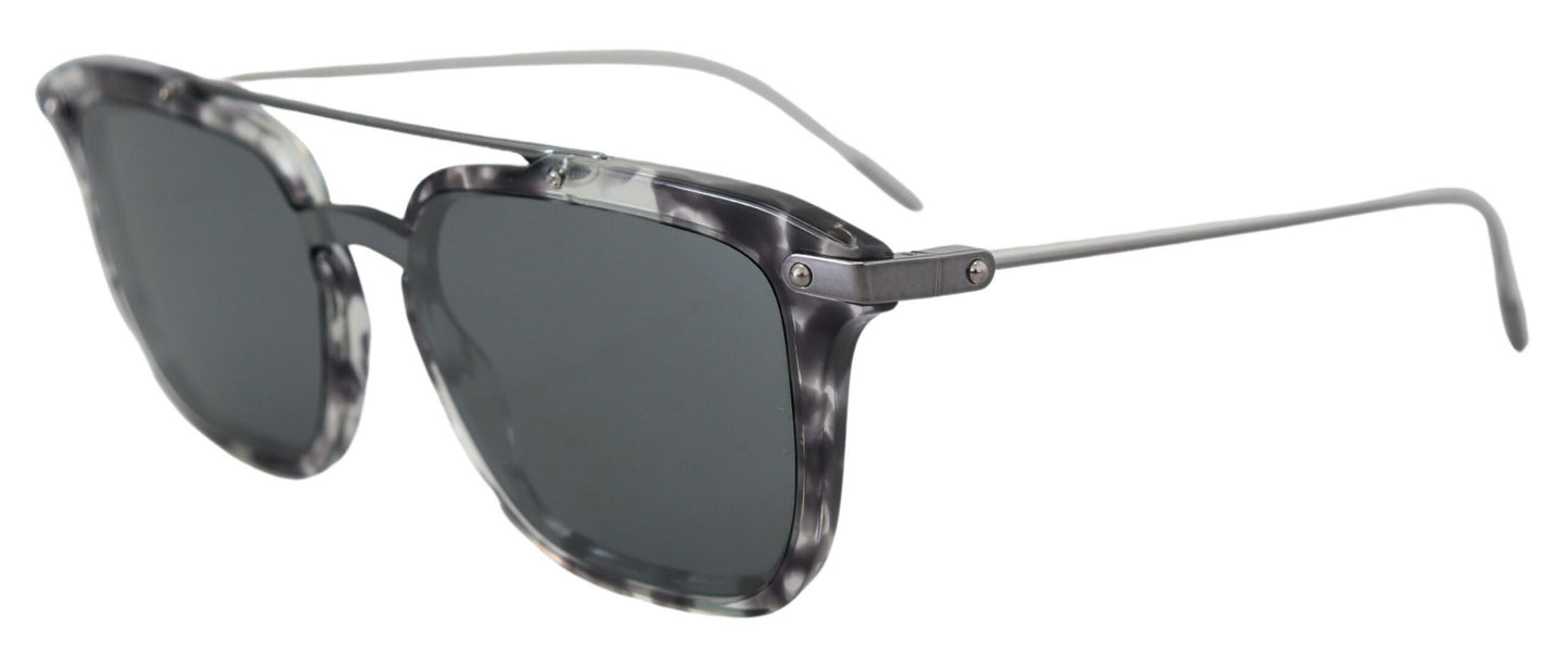 Dolce &amp; Gabbana Lunettes de soleil grises DG4327-B à monture grise et verres gris en métal