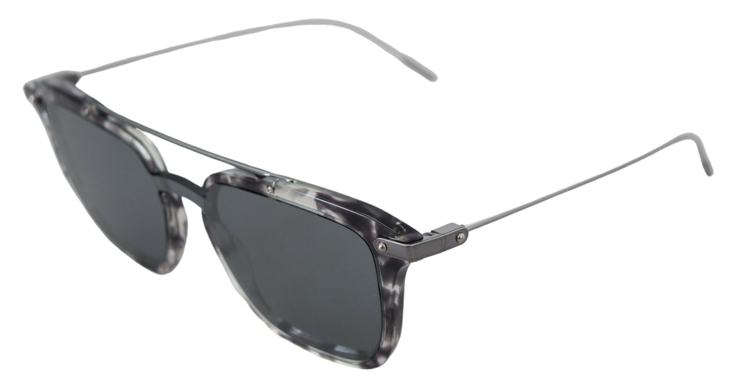 Dolce &amp; Gabbana Lunettes de soleil grises DG4327-B à monture grise et verres gris en métal