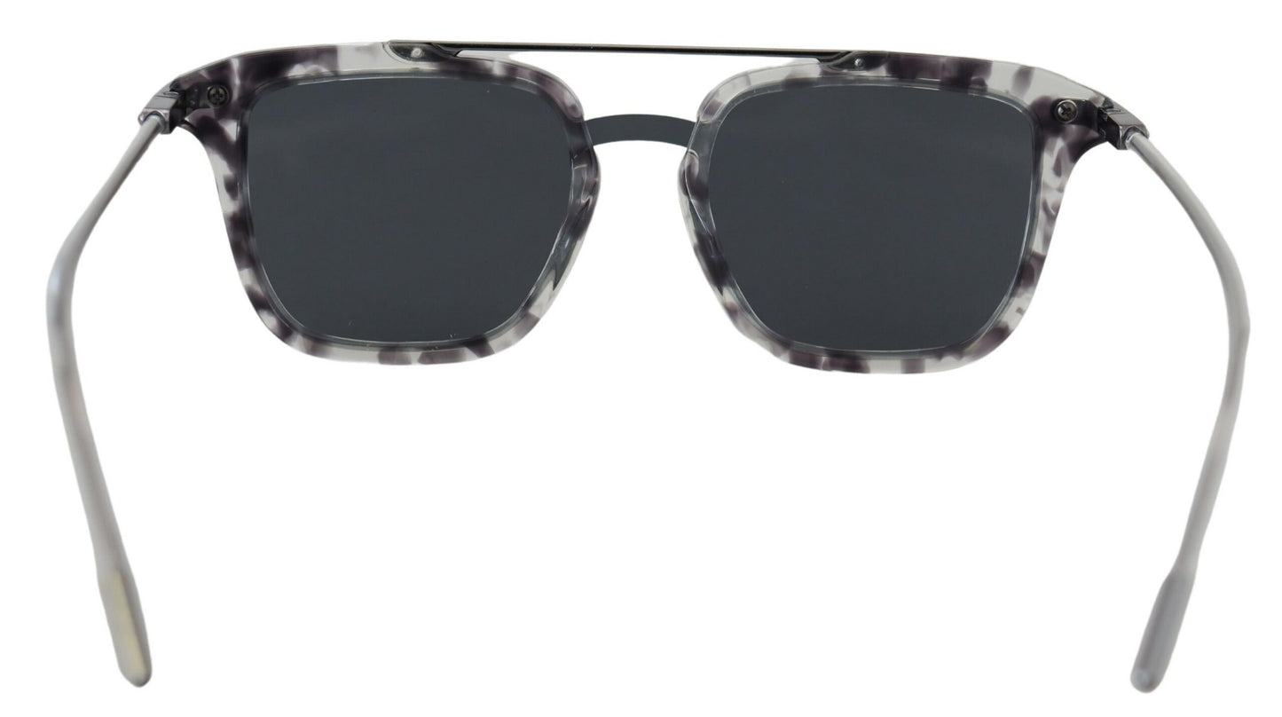 Dolce &amp; Gabbana Lunettes de soleil grises DG4327-B à monture grise et verres gris en métal