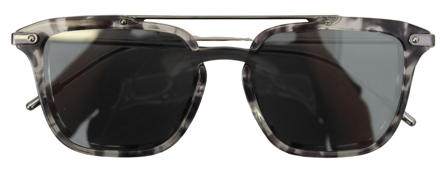 Dolce &amp; Gabbana Lunettes de soleil grises DG4327-B à monture grise et verres gris en métal