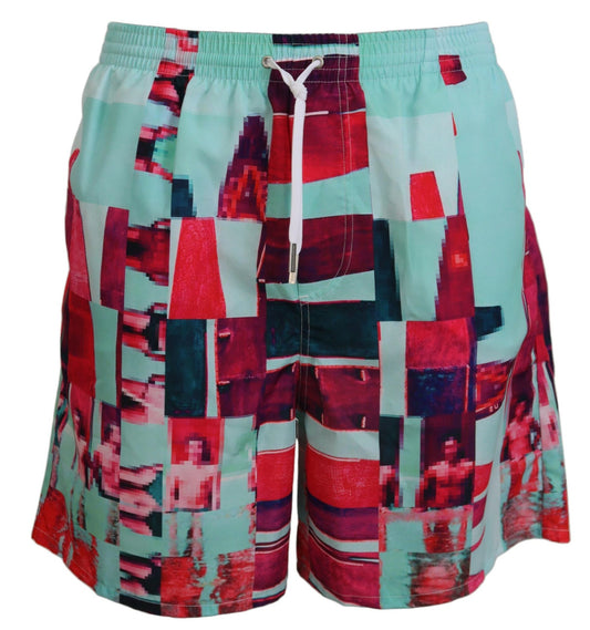 Mehrfarbig bedruckte Beachwear-Shorts von Dsquared²