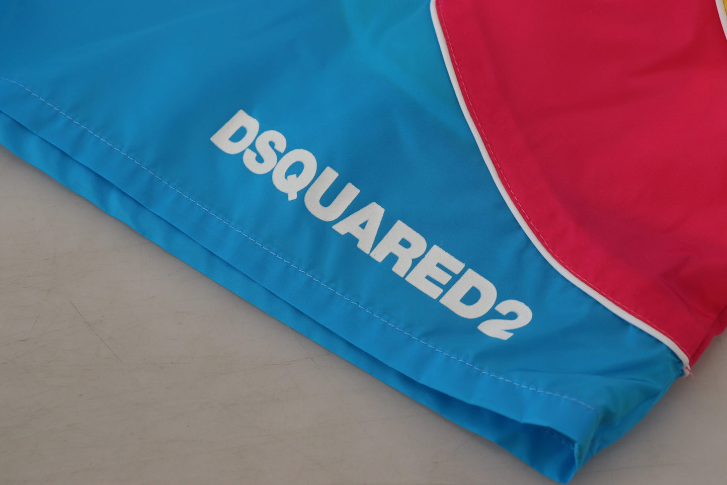 Dsquared² Multicolor Logo Print Homme Beachwear Shorts Maillots de bain