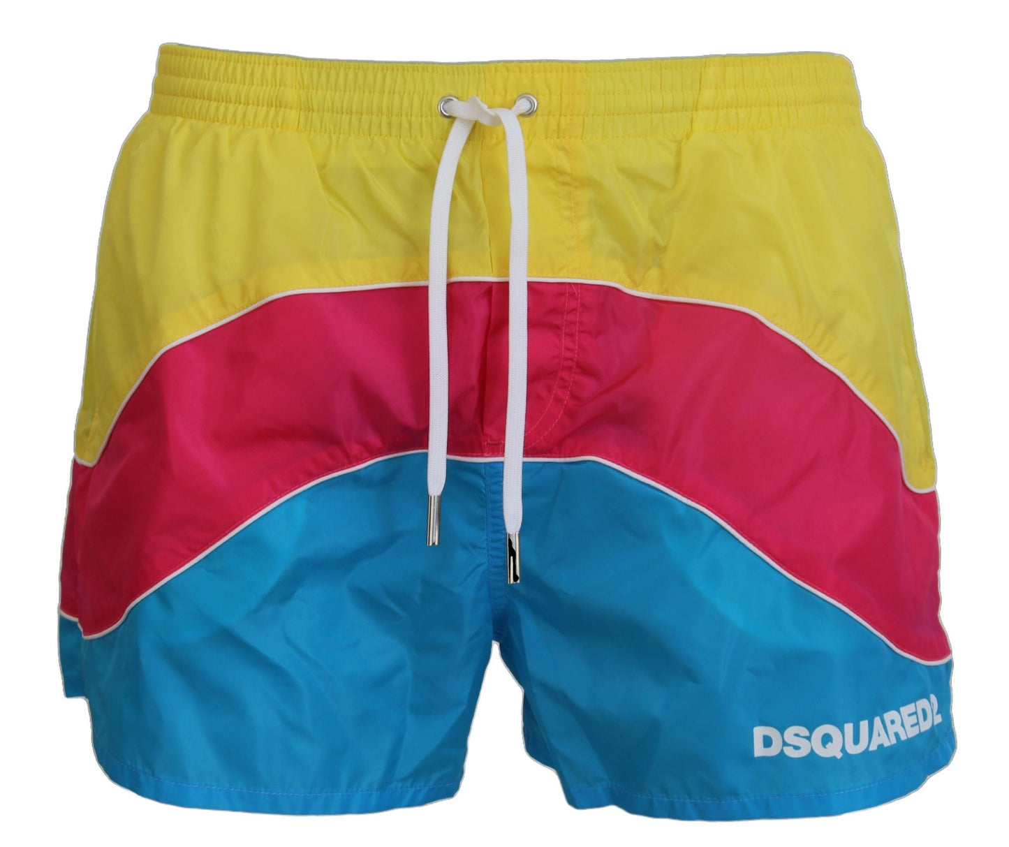 Dsquared² Mehrfarbiger Logo-Print Herren Beachwear Shorts Bademode