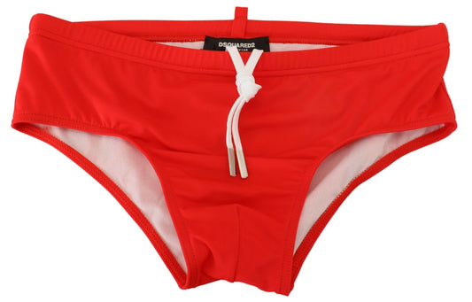 Dsquared² Herren-Badehose mit ICON-Print in Rot und Schwarz