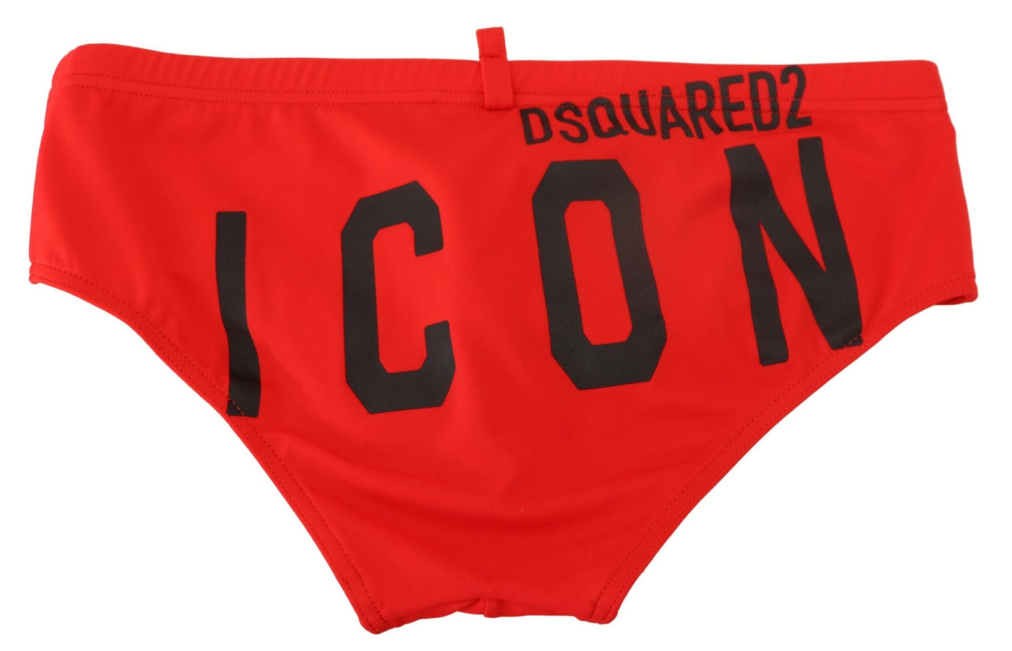 Dsquared² Maillot de bain slip de bain homme rouge noir ICON Print