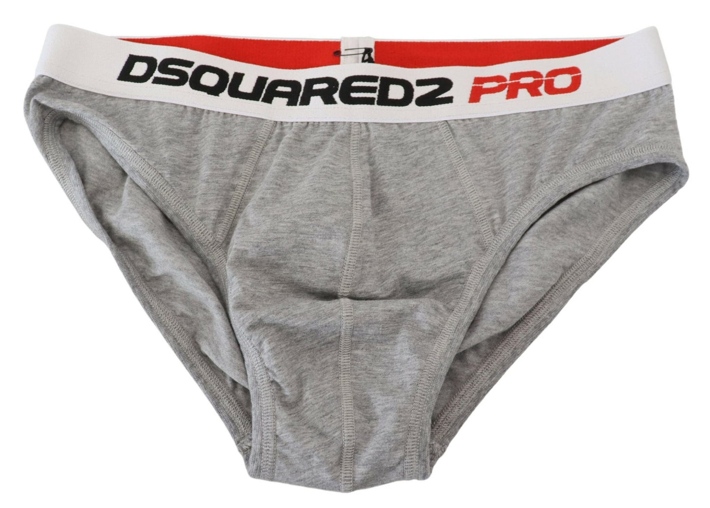 Dsquared² Gris Logo Coton Stretch Hommes Brief PRO Sous-vêtements