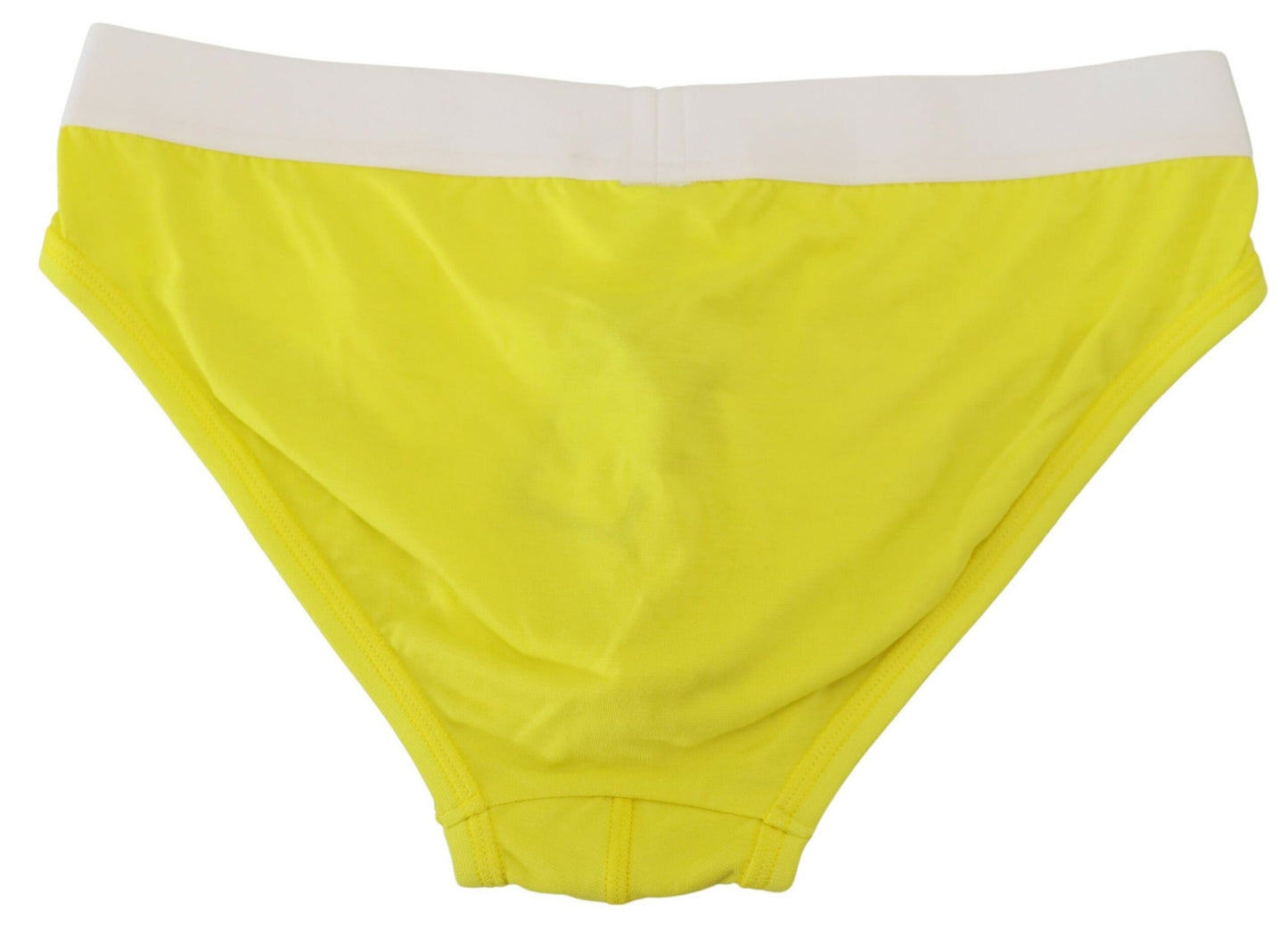 Dsquared² Jaune Blanc Logo Modal Stretch Hommes Slip Sous-Vêtements