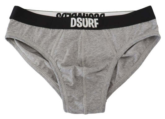 Dsquared² Graue DSURF-Logo-Baumwollstretch-Herren-Unterhose