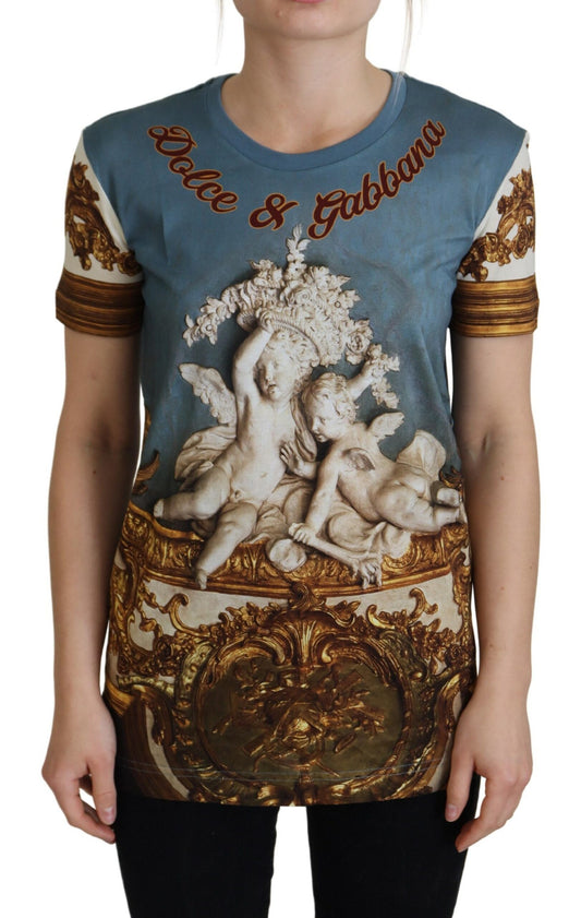 Dolce &amp; Gabbana Haut de chemise imprimé ange avec logo DG multicolore