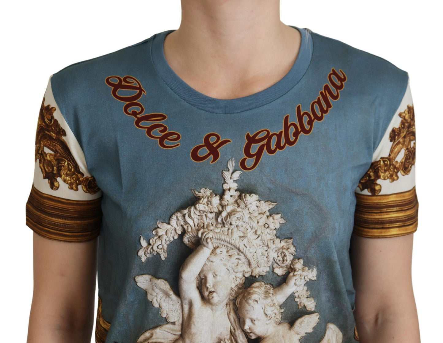 Dolce &amp; Gabbana Haut de chemise imprimé ange avec logo DG multicolore