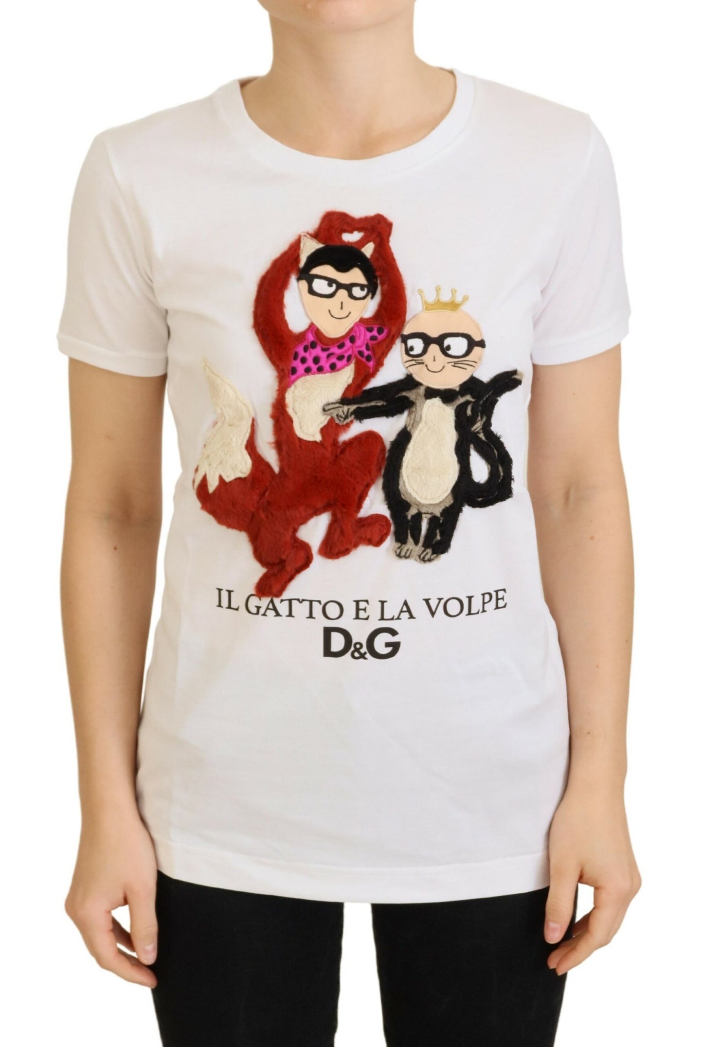 Dolce &amp; Gabbana T-shirt Top Blanc Texturé Manches Courtes