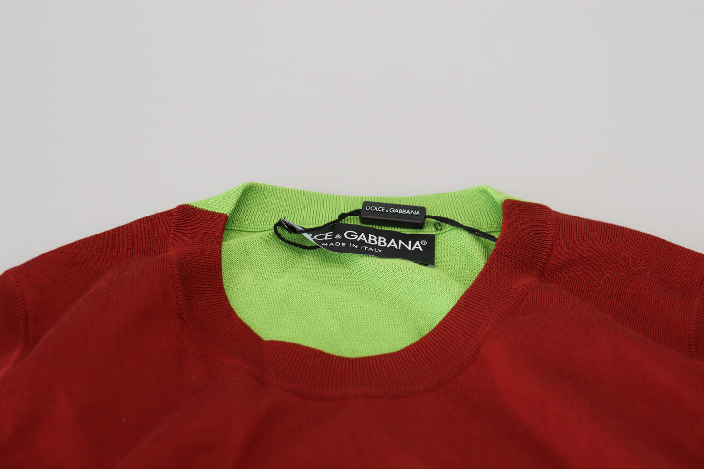 Dolce &amp; Gabbana Haut pull sans manches avec logo DG rouge vert