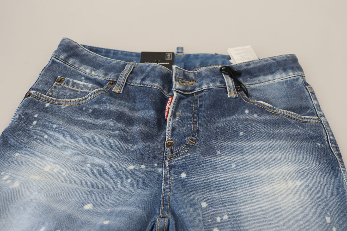 Dsquared² Jean court taille basse en coton bleu Cool Girl