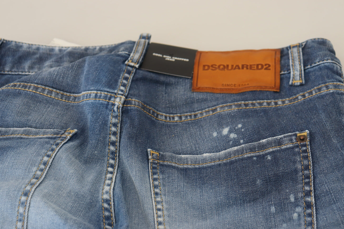 Dsquared² Jean court taille basse en coton bleu Cool Girl