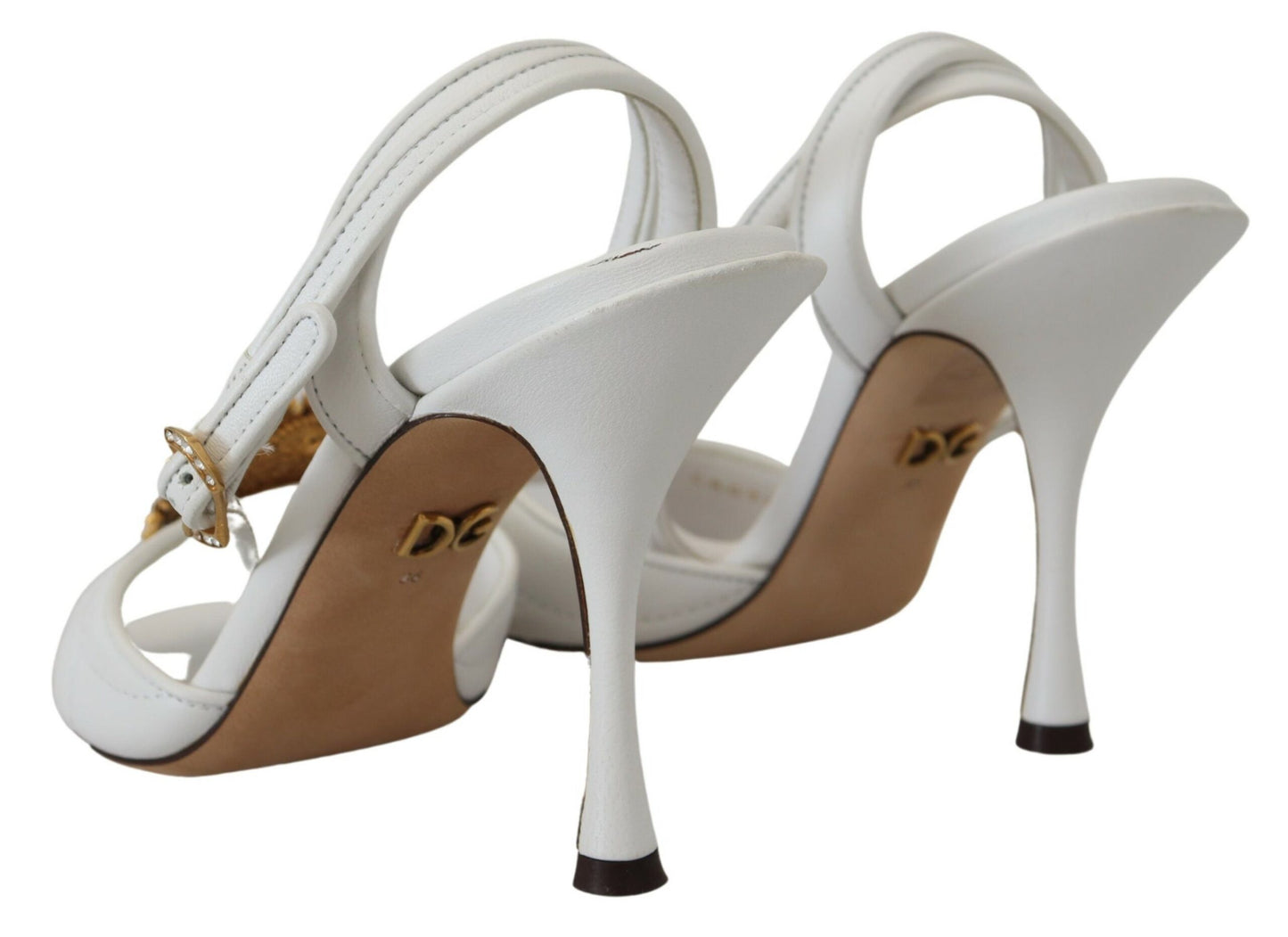 Dolce &amp; Gabbana Chaussures sandales ornées Devotion blanches