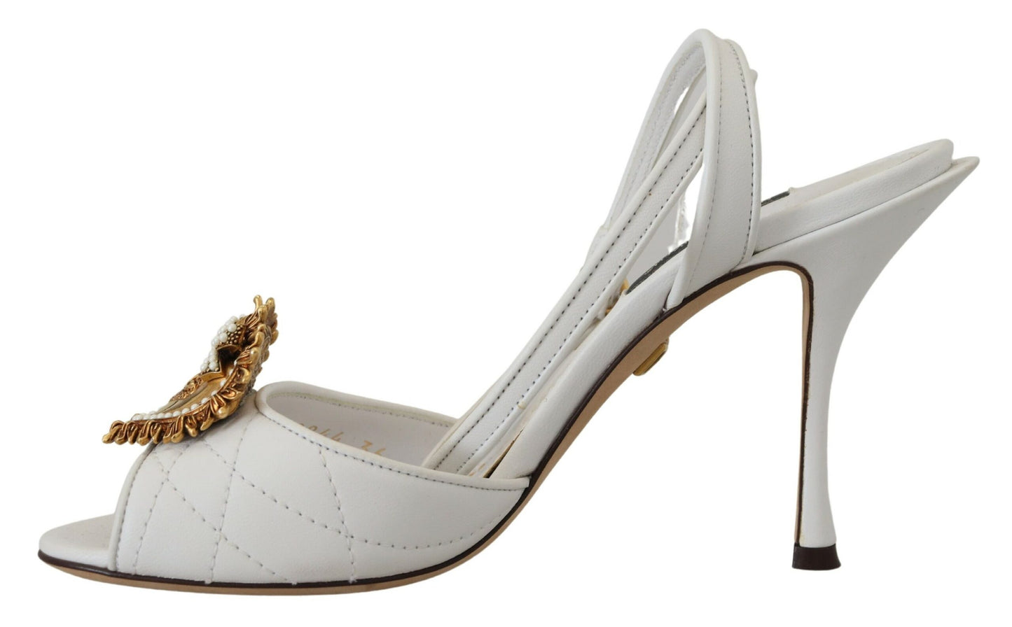 Dolce &amp; Gabbana Chaussures sandales ornées Devotion blanches