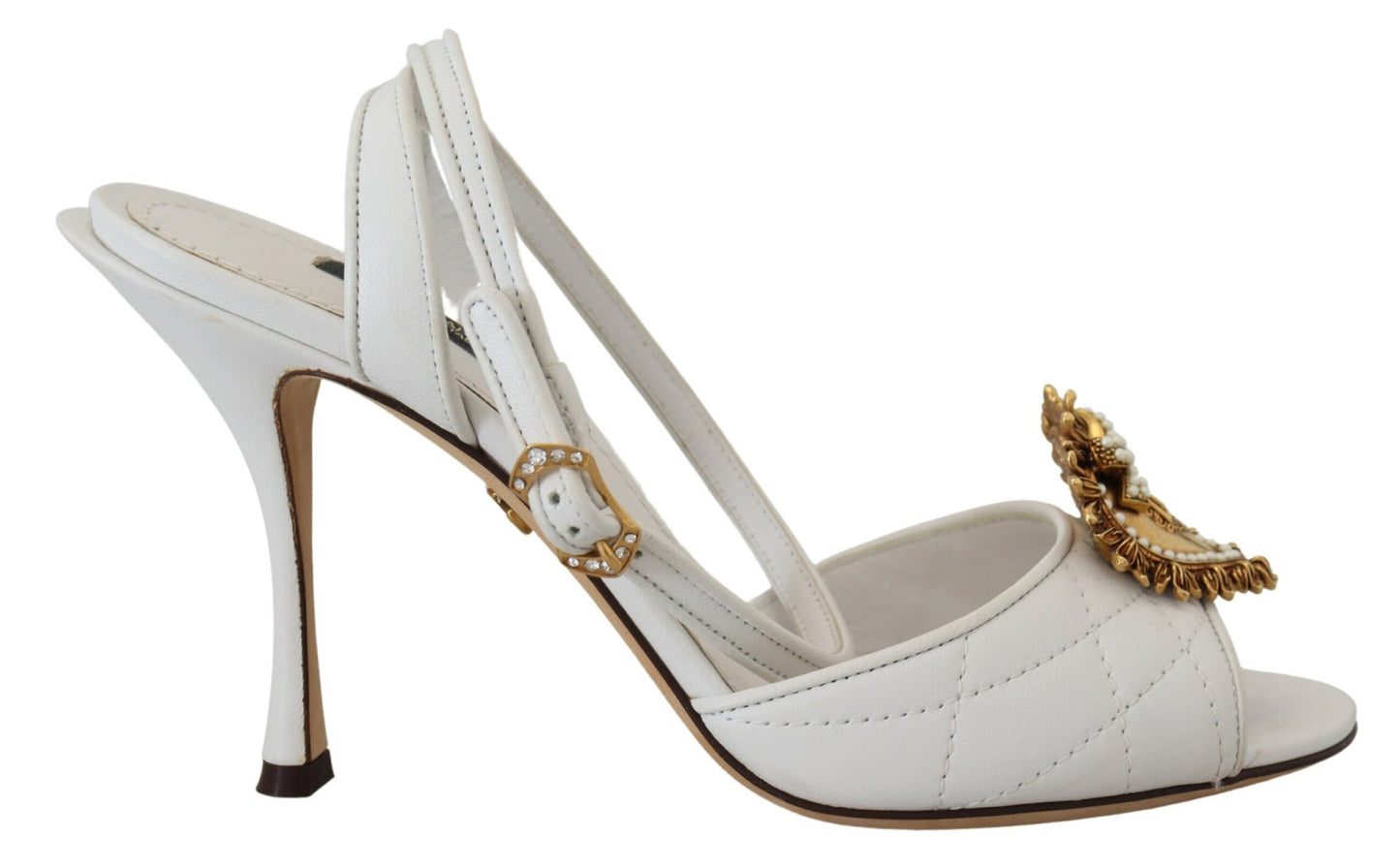 Dolce &amp; Gabbana Chaussures sandales ornées Devotion blanches