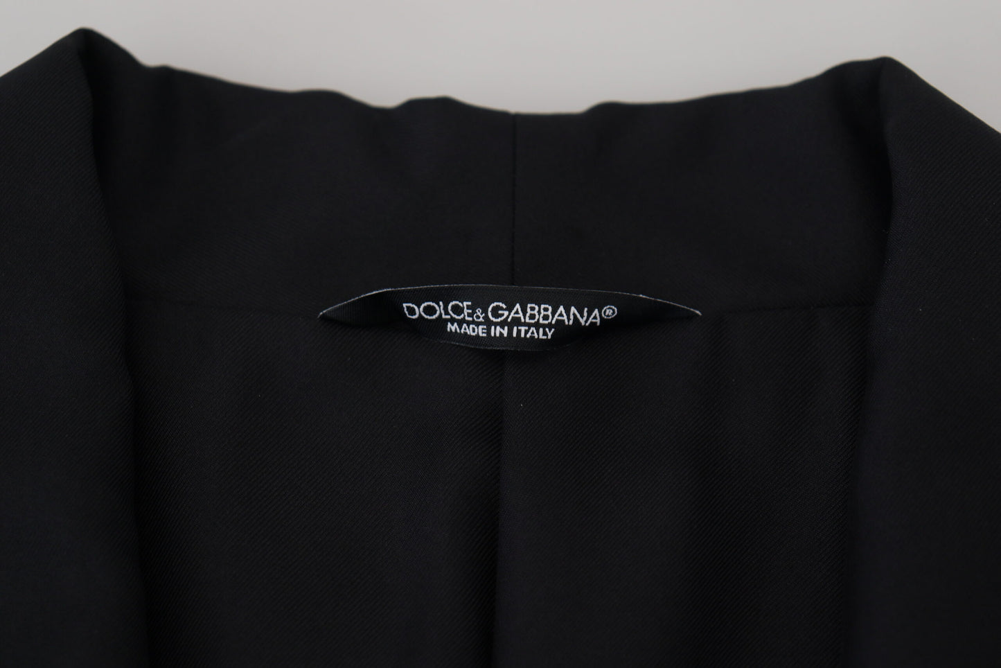 Dolce &amp; Gabbana Robe Noire Rayée DG Patch Veste Homme Blazer