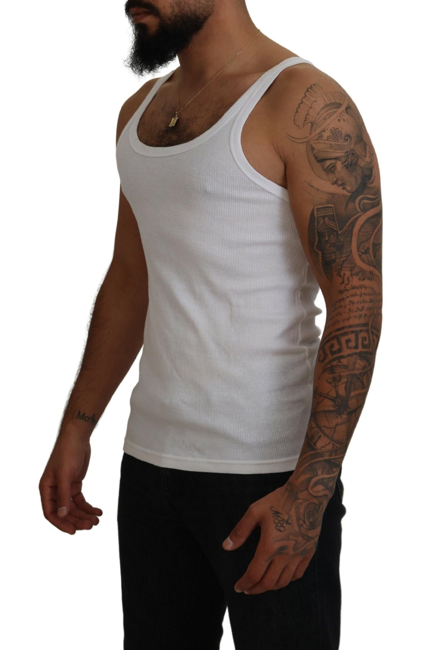 Dolce & Gabbana Elegant White Sleeveless Tank T-Shirt