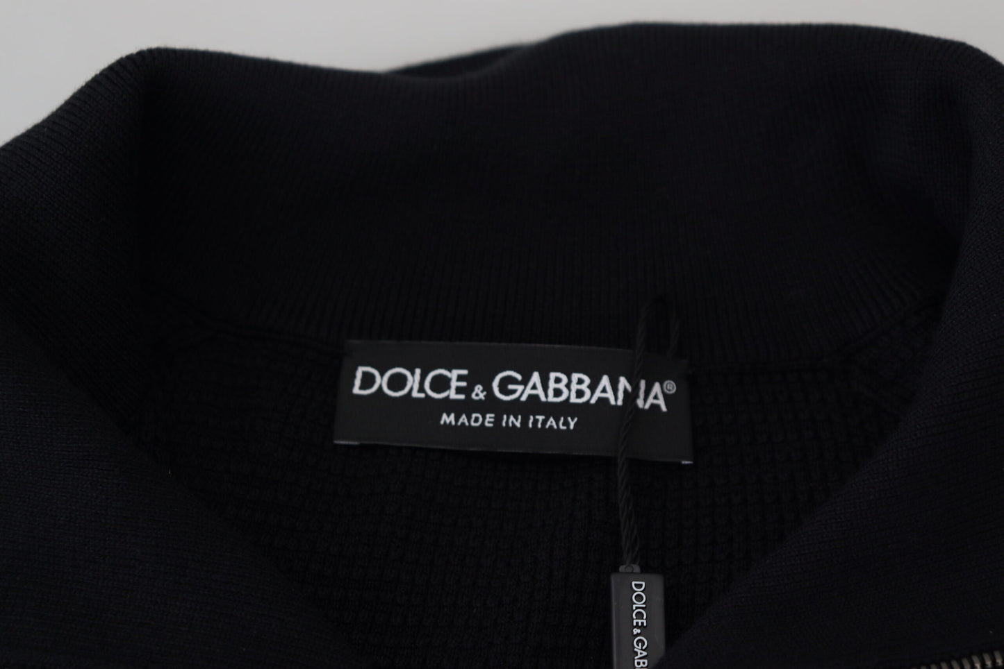 Dolce &amp; Gabbana Pull à col roulé en soie noire