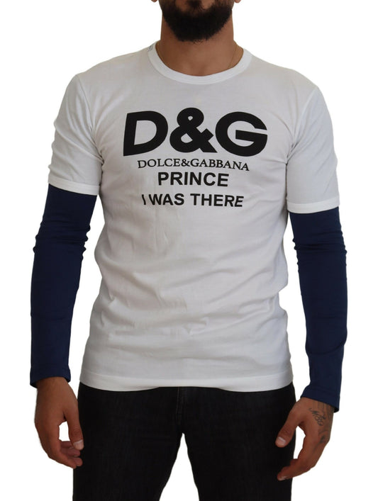 Dolce &amp; Gabbana Pull blanc à col rond DG Prince