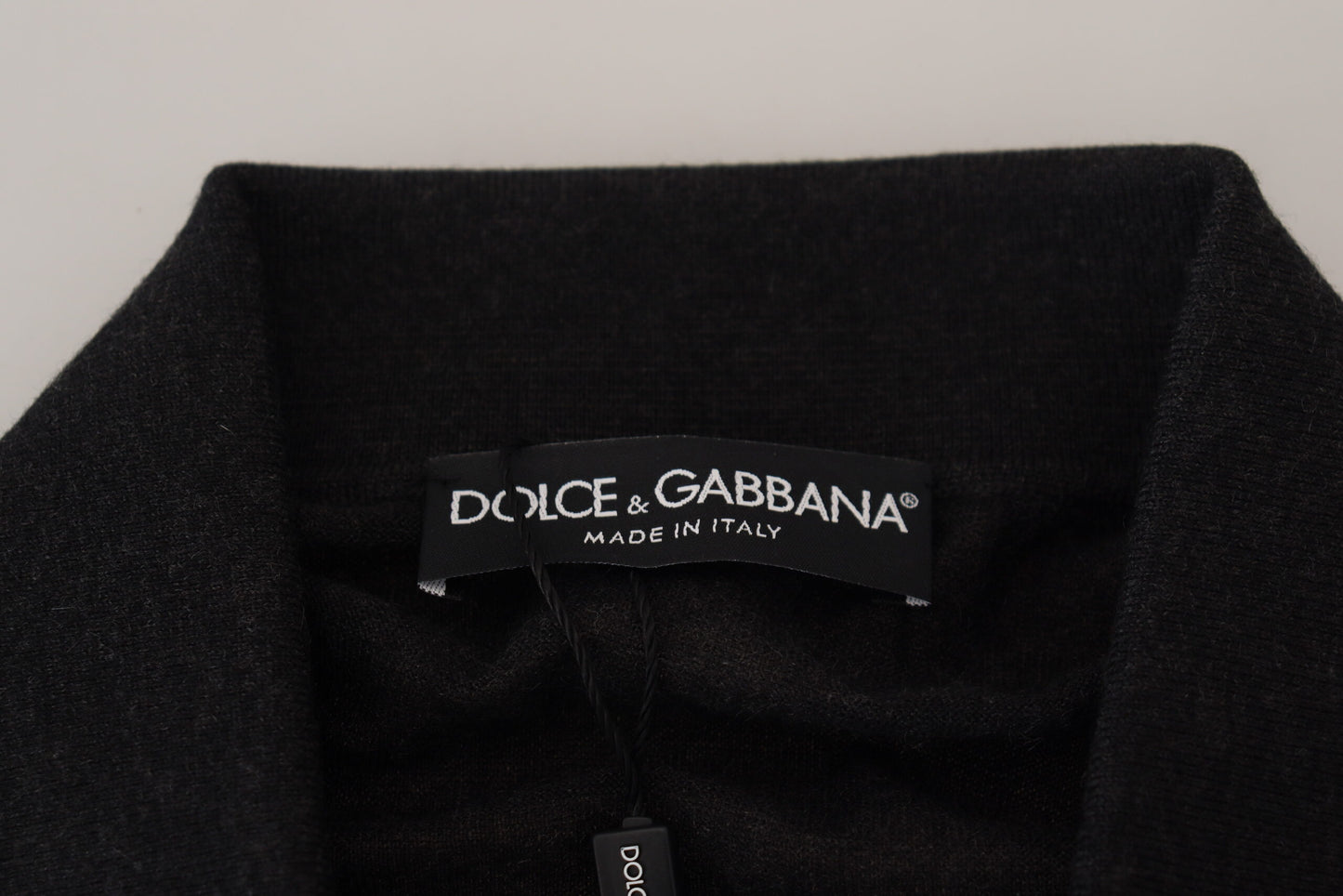 Dolce &amp; Gabbana Pull à col en cachemire noir