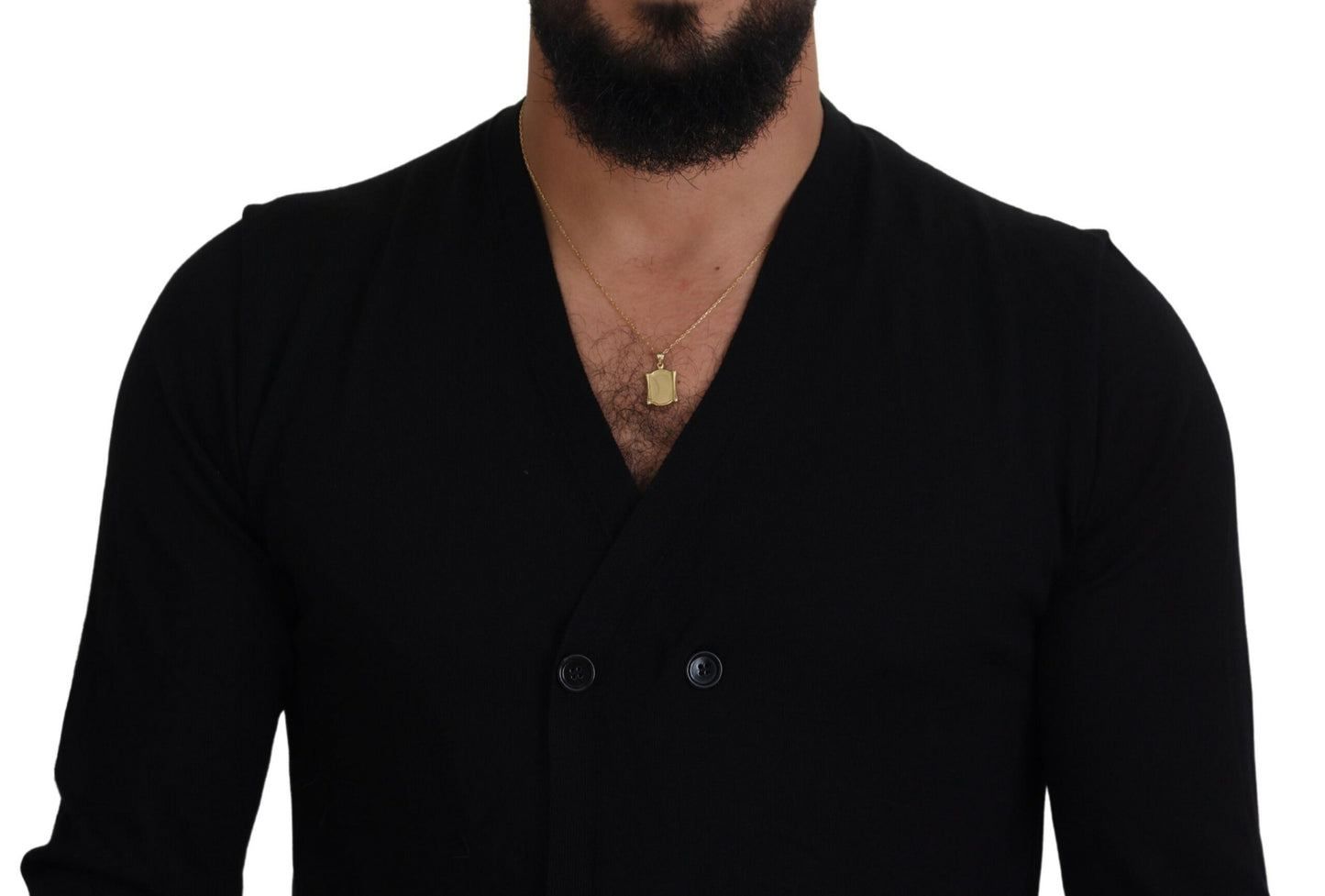 Dolce &amp; Gabbana Pull cardigan boutonné en cachemire noir