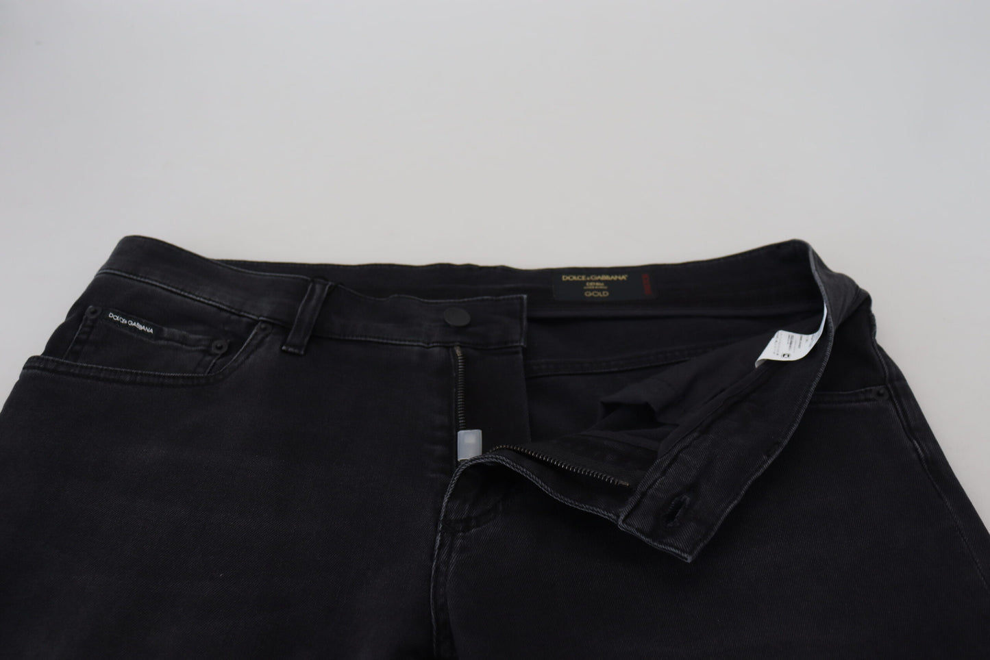 Dolce &amp; Gabbana Jean skinny noir brodé d'anges