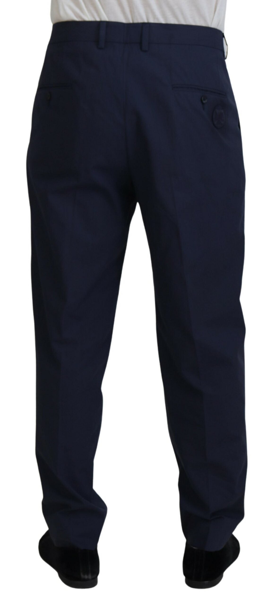 Dolce &amp; Gabbana Pantalon chino en coton bleu foncé