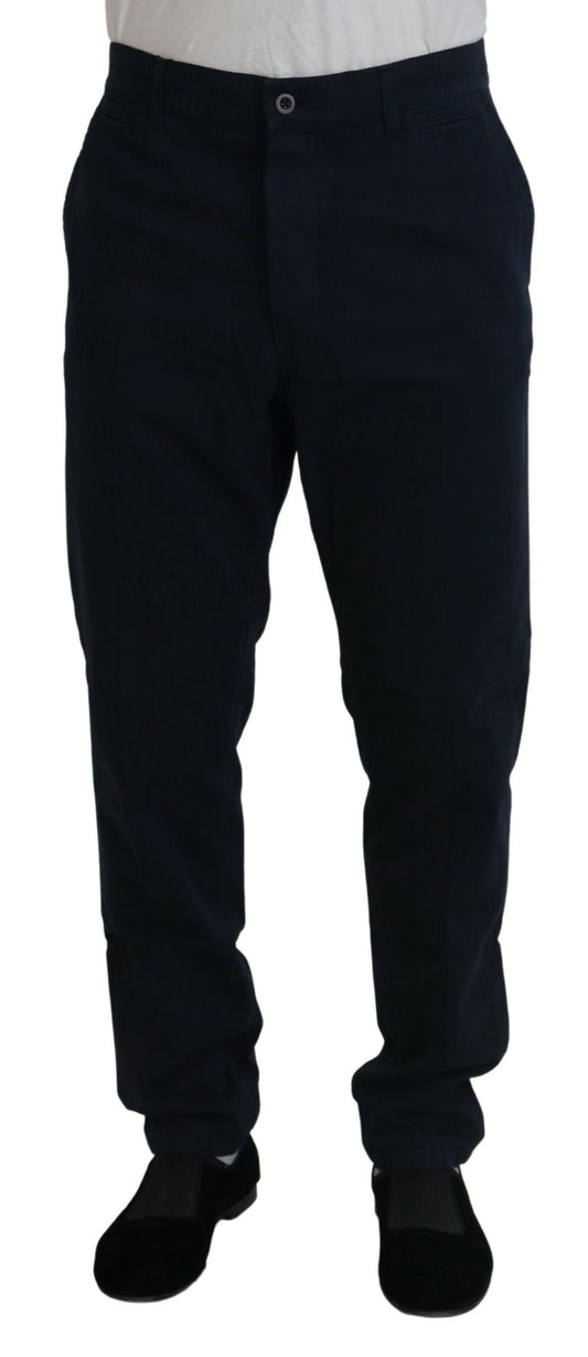 Dolce &amp; Gabbana Robe en coton bleu Pantalon formel pour hommes