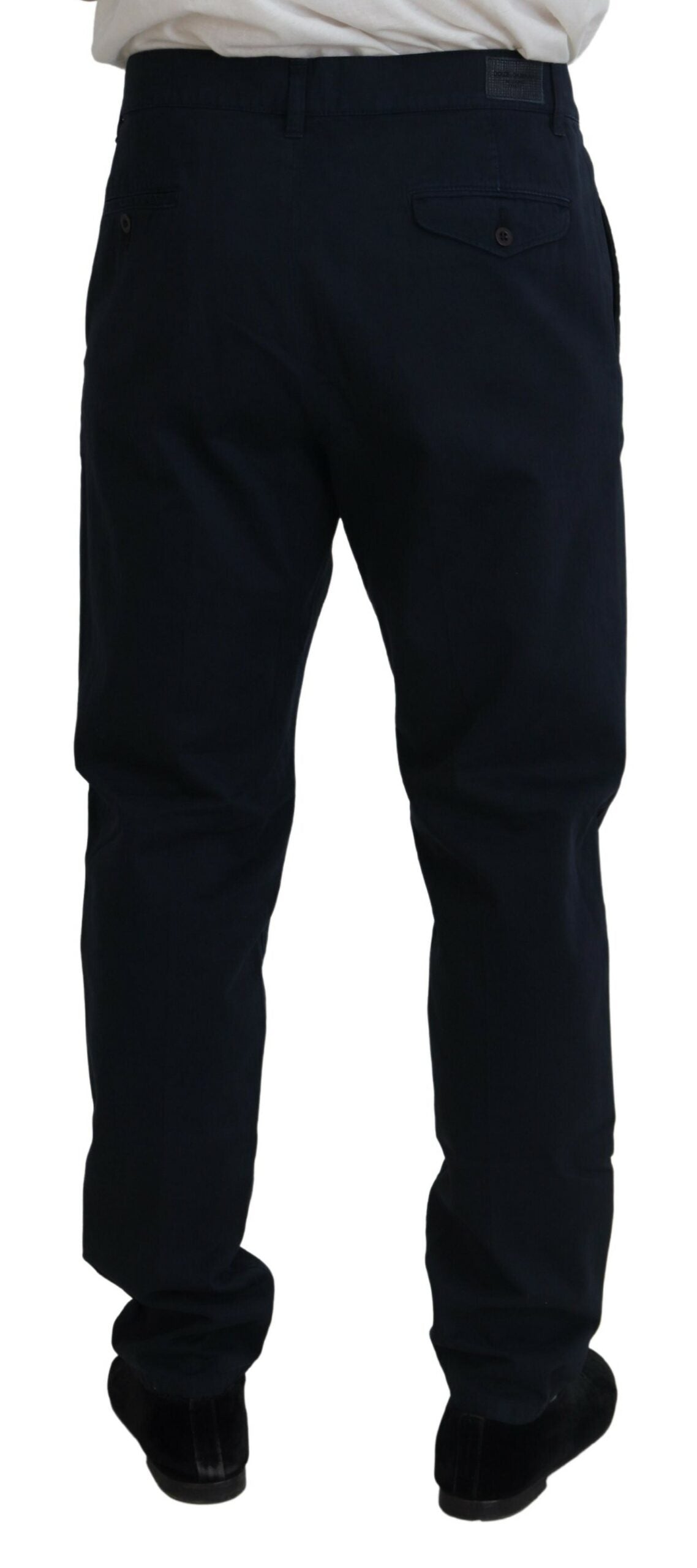 Dolce &amp; Gabbana Robe en coton bleu Pantalon formel pour hommes