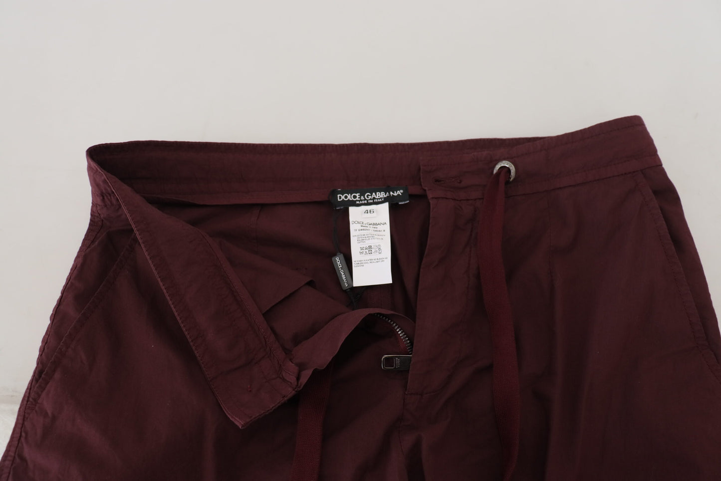 Dolce &amp; Gabbana Pantalon de survêtement cargo en coton bordeaux