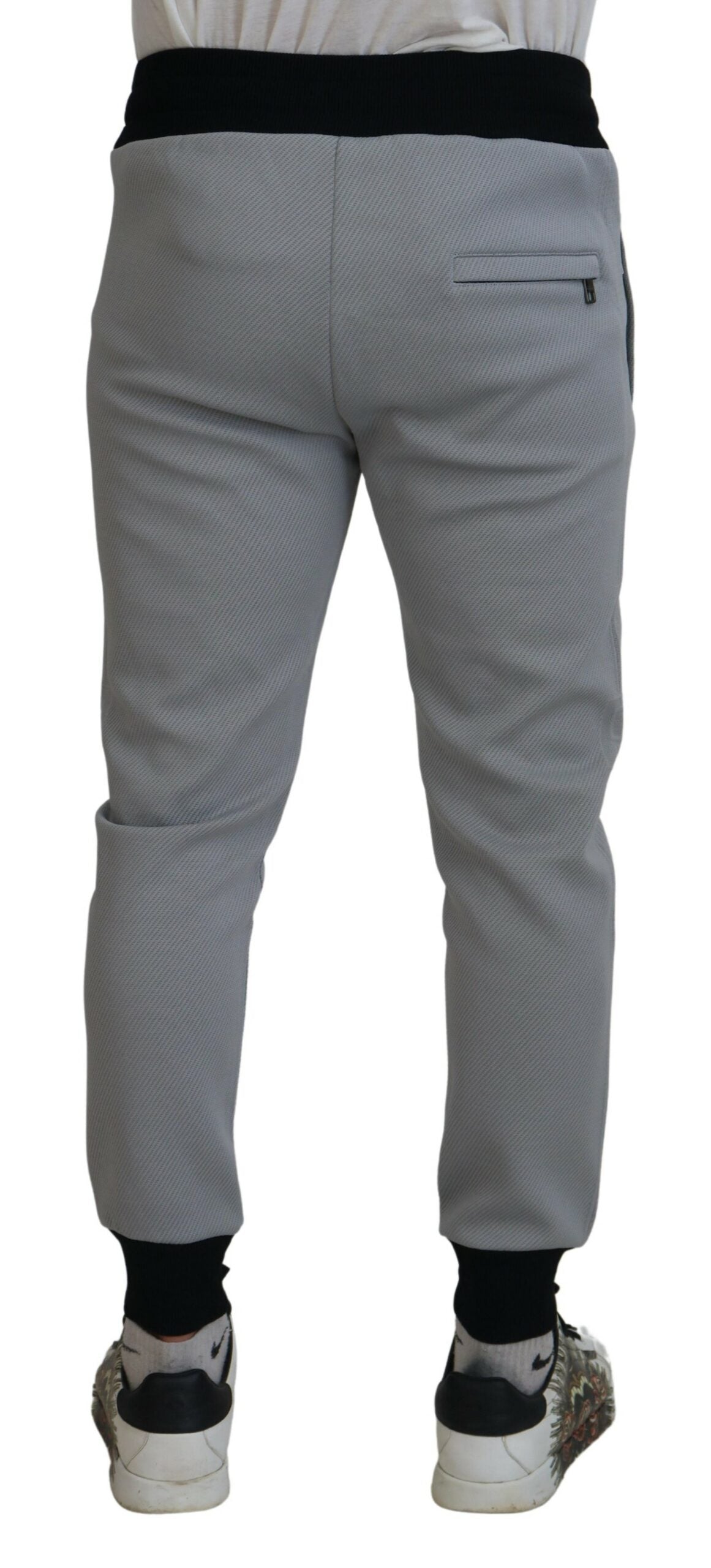 Pantalon de jogging en polyester gris Dolce &amp; Gabbana