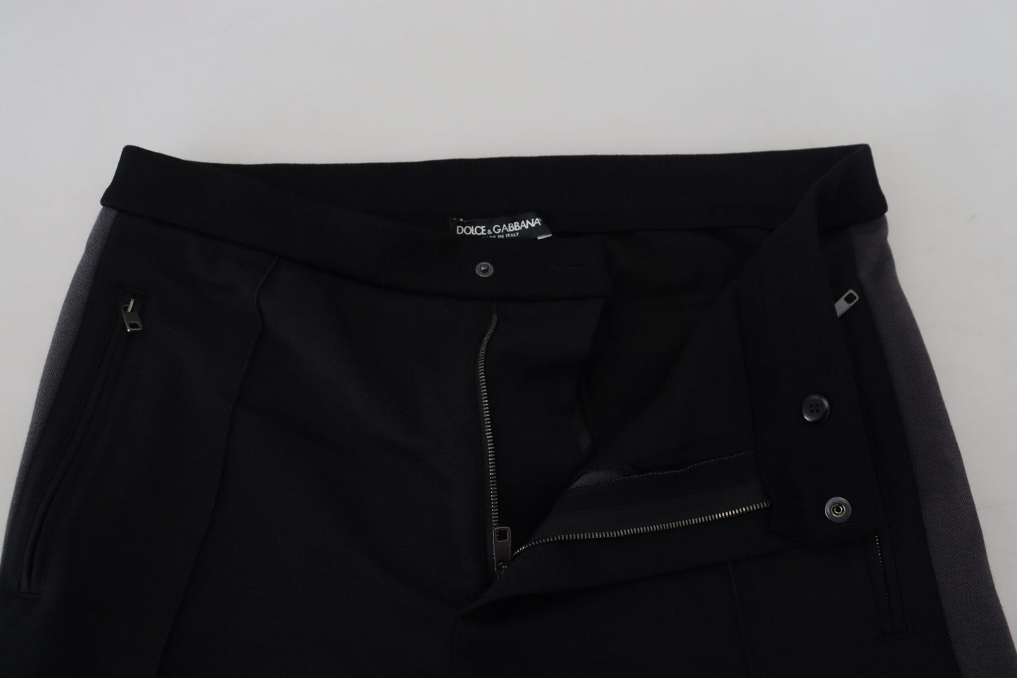 Dolce &amp; Gabbana Pantalon de jogging en fer à cheval en laine noir