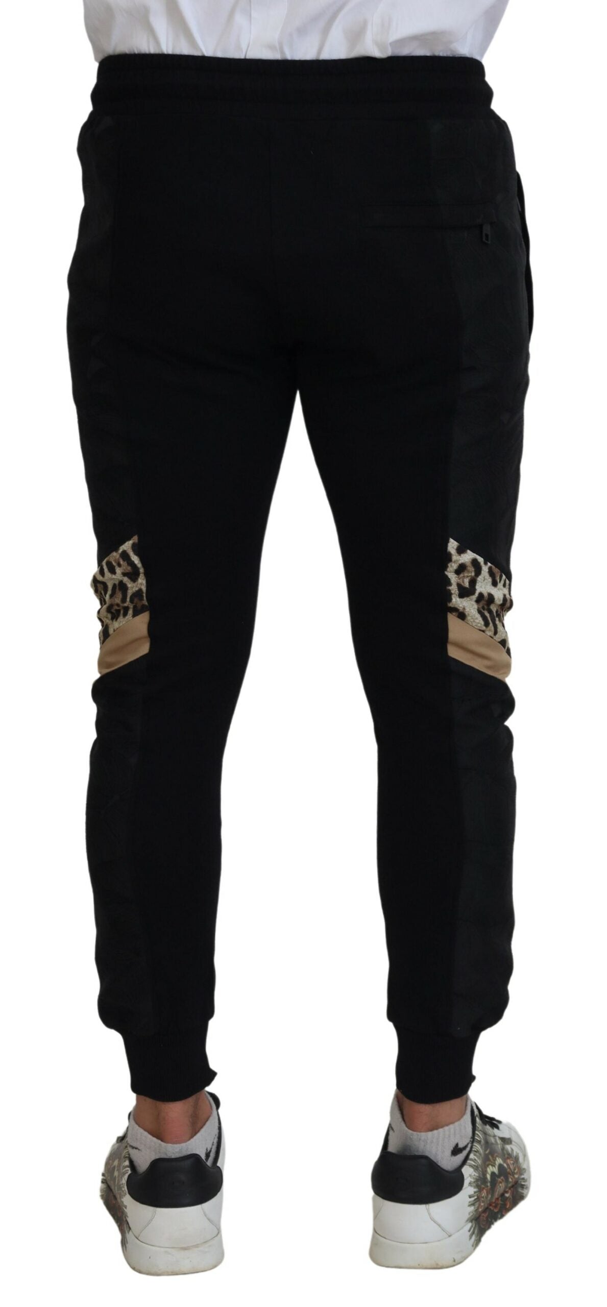 Dolce &amp; Gabbana Pantalon de jogging skinny en polyester noir pour hommes