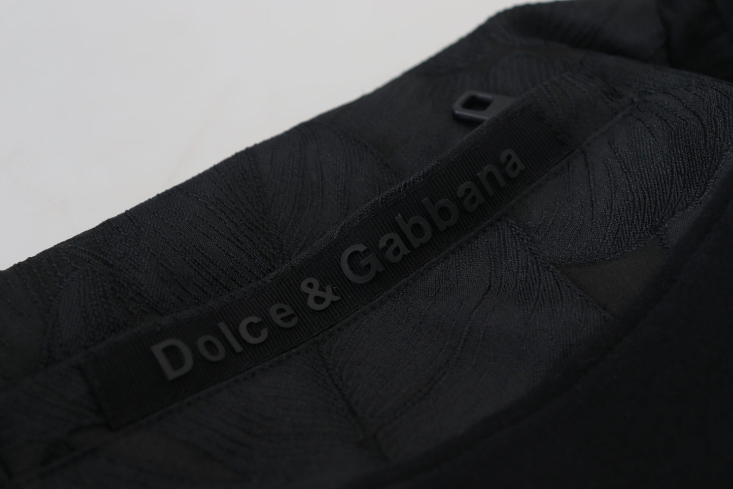 Dolce &amp; Gabbana Pantalon de jogging skinny en polyester noir pour hommes