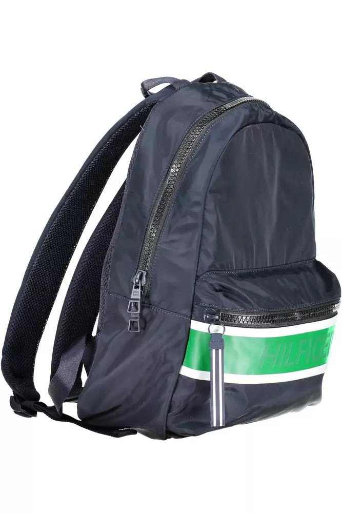 Tommy Hilfiger Sleek Blue Backpack with Laptop Holder