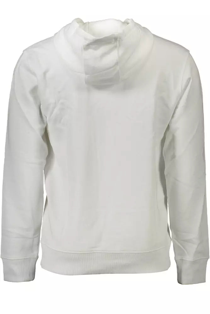 Tommy Hilfiger Chic White Hooded Sweatshirt with Logo Embroidery