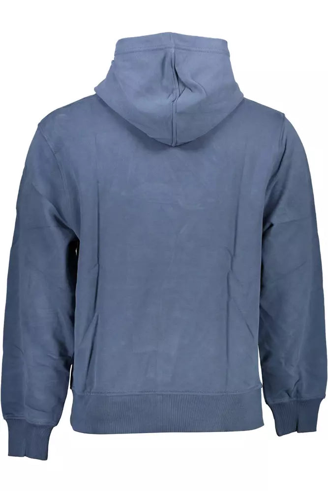 Calvin Klein Chic Blue Hooded Sweatshirt with Logo Print