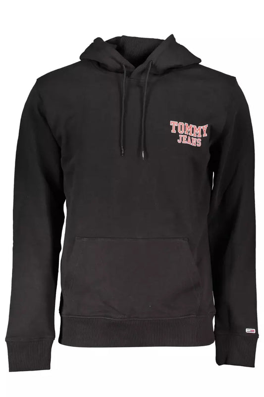 Tommy Hilfiger Sleek Cotton Hooded Sweatshirt with Logo Print