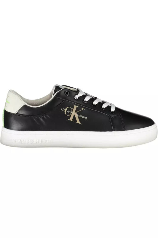 Calvin Klein Sleek Recycled Sports Sneakers in Jet Black