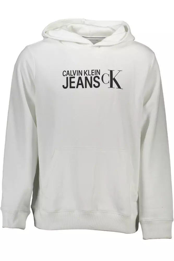 Calvin Klein Eco-Conscious White Hooded Sweatshirt