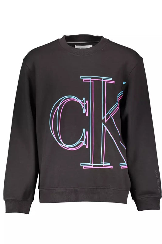 Calvin Klein Sleek Cotton Sweatshirt with Logo Print