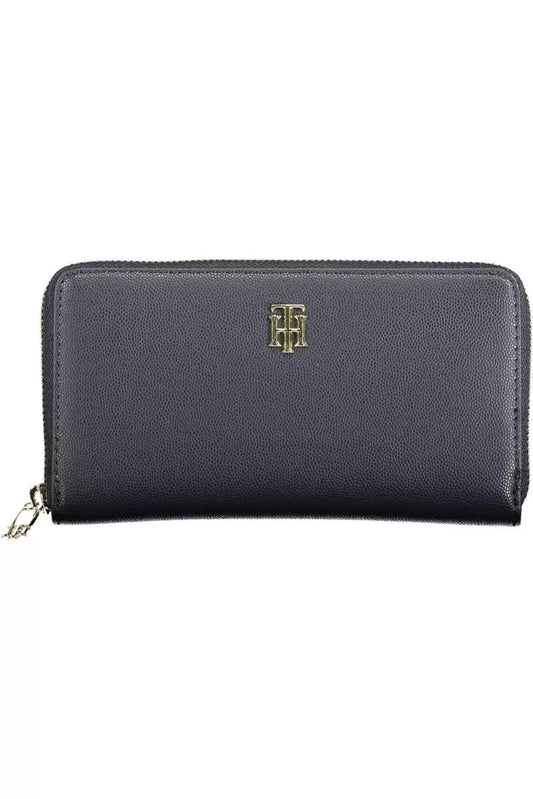 Tommy Hilfiger Elegant Blue Polyethylene Wallet with Logo Detail